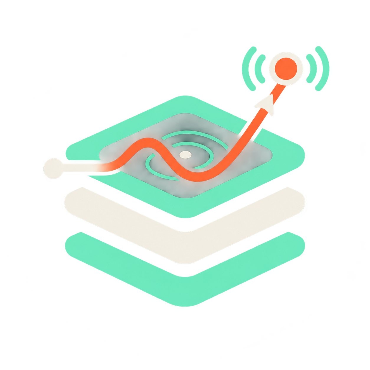 Stacked storage layers crossed by a predictive telemetry pulse